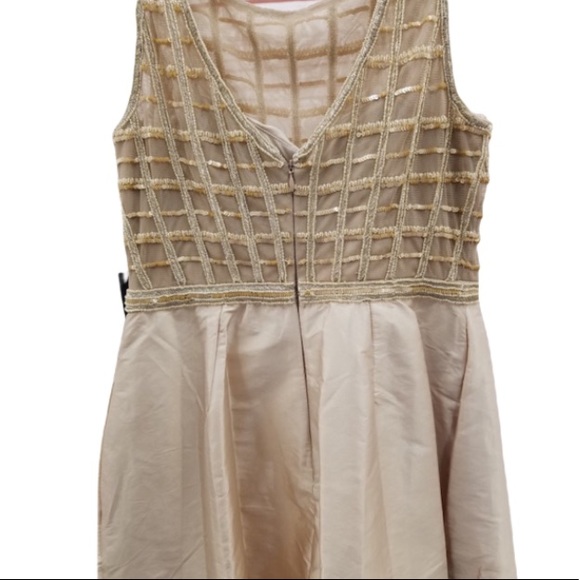 NWT Aidan Mattox Beaded Bodice Taffeta Ball Gown - Picture 7 of 11